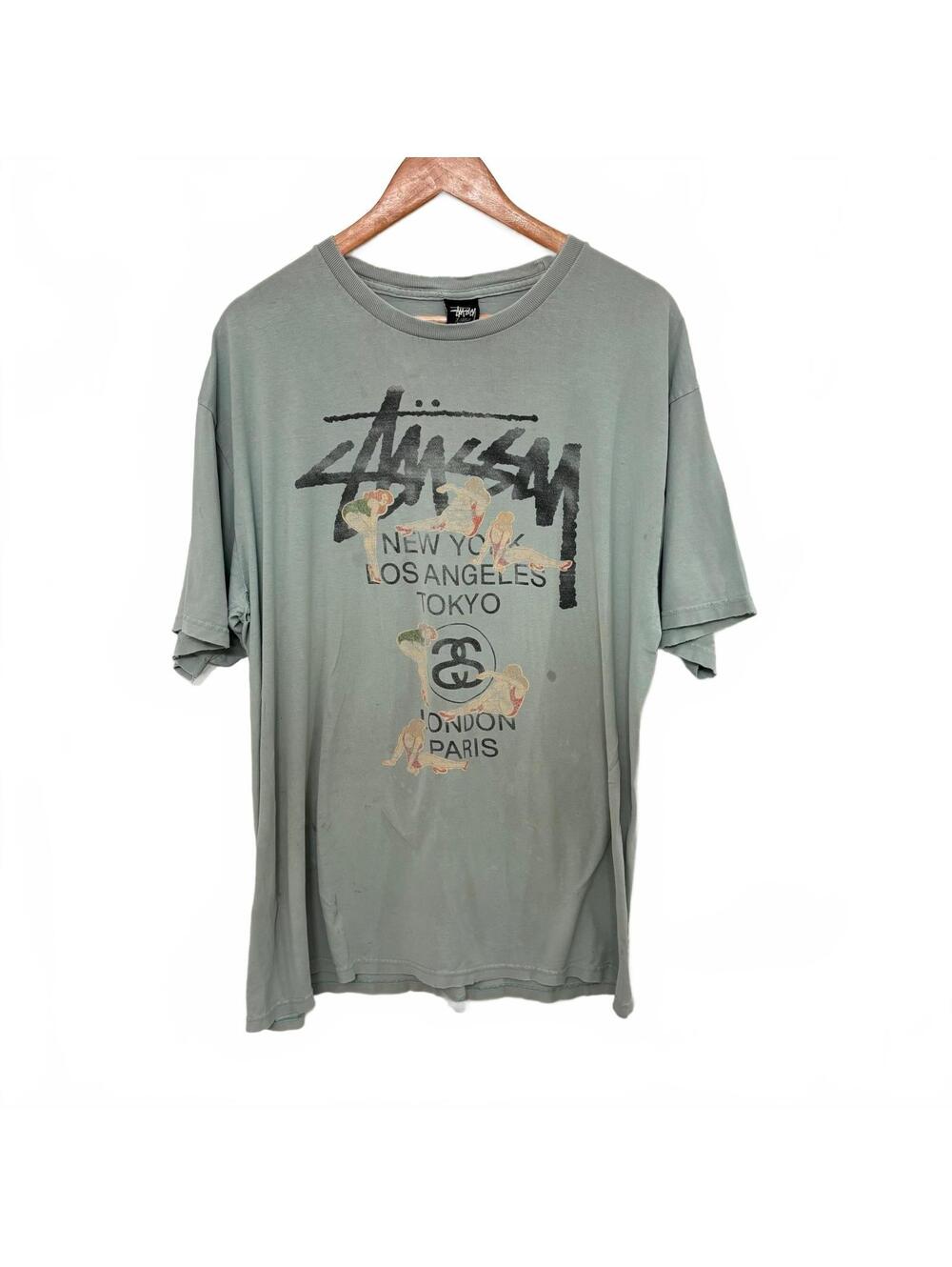 Light Blue Stussy Pin Up Girl Tee